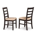 thumbnail image 2 of East West Furniture ANPF3-BLK-C Dining furniture set - 3 Pcs with 2 Linen Chairs in Black and Cherry, 2 of 4