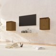 thumbnail image 1 of vidaXL Armoires Murales 2 pcs Brun Miel 30x30x40 cm Pin Massif, 1 of 5
