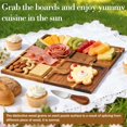thumbnail image 3 of Wooden Charcuterie Boards Set Of 4  Cheese Board Platter Tray Serving Wood Appetizer With Mag Storage Holder For Hosting Entertaining Party Birthday, 3 of 7