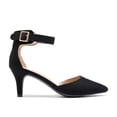 thumbnail image 2 of Zapatos DREAM PAIRS Tacones Bajos de Gatito Punta Fina Negros Talla 7, 2 of 7