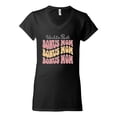 thumbnail image 2 of Wild Bobby, World's Best Bonus Mom Mother's Day Women’s Standard V-Neck Tee, Black, Small, 2 of 6