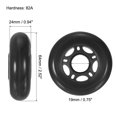 thumbnail image 2 of Uxcell 2.5" OD Inline Skate Wheels 82A Skate Replacement for Single Row Skate, Black 8 Pack, 2 of 5