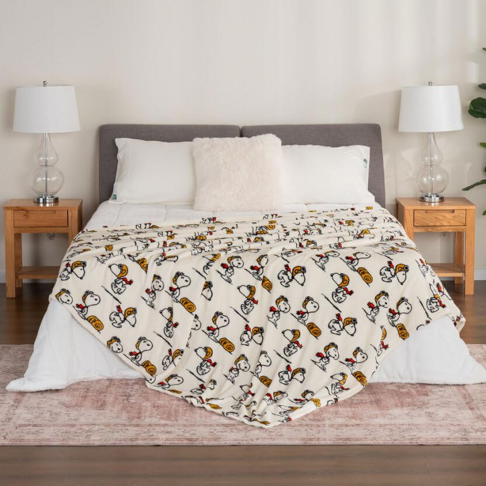 Snoopy red baron blanket sale