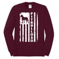thumbnail image 2 of Pitbull Dad Dog Dag Funny Gift | Mens Dog Lover Long Sleeve T-Shirt, Maroon, Small, 2 of 4