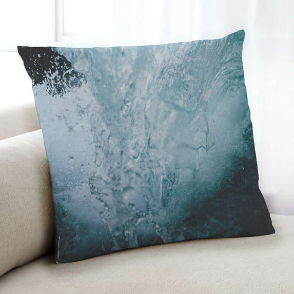 Ahgly Company Color Focus Blue Indoor Throw Pillow, 18 inch by 18 inch