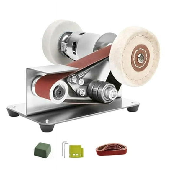 Belt Sander,Adjustable Speed Electric Knife Sharpener,15 Degree Belt Grinder,Power Belt Sander for Woodworking US PLUG