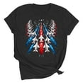 thumbnail image 3 of PXLKNZH Fun 4th of July Tops Women Independence Day Plus Size Short Sleeve Graphic Tees 2025 Summer V Neck Patriotic T-Shirts Vacation Sale,Black,S, 3 of 8