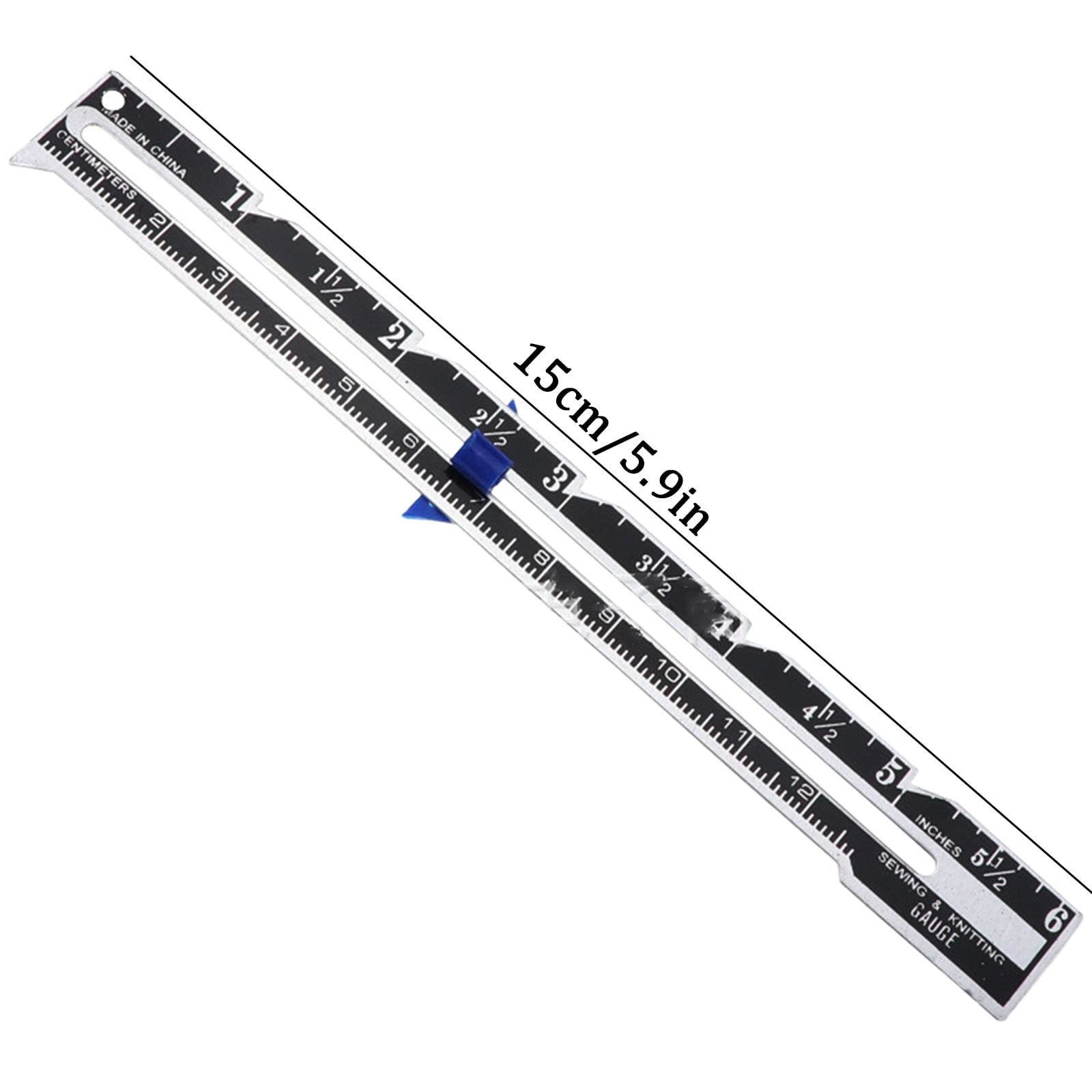 Sewing Gauge Sewing Measuring Tool, Sliding Gauge Measuring Sewing Ruler Tool Fabric Quilting Ruler for Knitting Crafting Sewing Beginner Supplies
