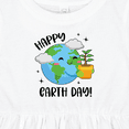 thumbnail image 4 of Inktastic Happy Earth Day Cute Smiling Planet Earth with Tree Girls Baby Dress, 4 of 5