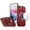 Red, variant on For iPhone 8 Plus/7 Plus Trendy Full Coverage with Camera Window [Magnetic Circle] with Rotational Ring Stand Hybrid Case - Navy Blue