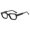 Black, variant on FEISHENTT Square Thick Frame Glasses For Men And Women With Retro Rectangular Design And Advanced Blue Light Filtering Technology