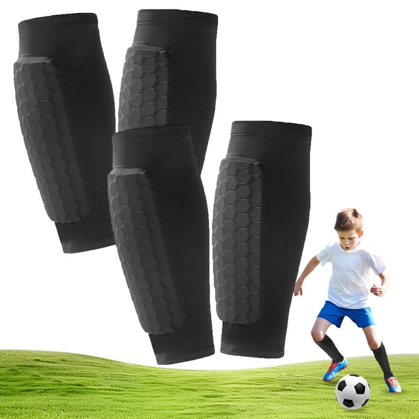 Espinilleras de fútbol Jomhtivl con almohadillas tipo panal, 2 pares