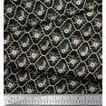 thumbnail image 3 of Soimoi Black polyester Crepe Fabric Floral Damask Print Sewing Fabric Yard 52 Inch Wide, 3 of 3