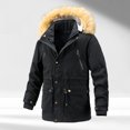 thumbnail image 6 of Dovford Men's Fleece Lined Parka Jacket Hooded Puffer Jacket Warm Winter Coat Thicken Jackets Windproof Coats, 6 of 7