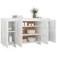 thumbnail image 2 of vidaXL Sideboard High Gloss White 135x41x75 cm Engineered Wood, 2 of 5