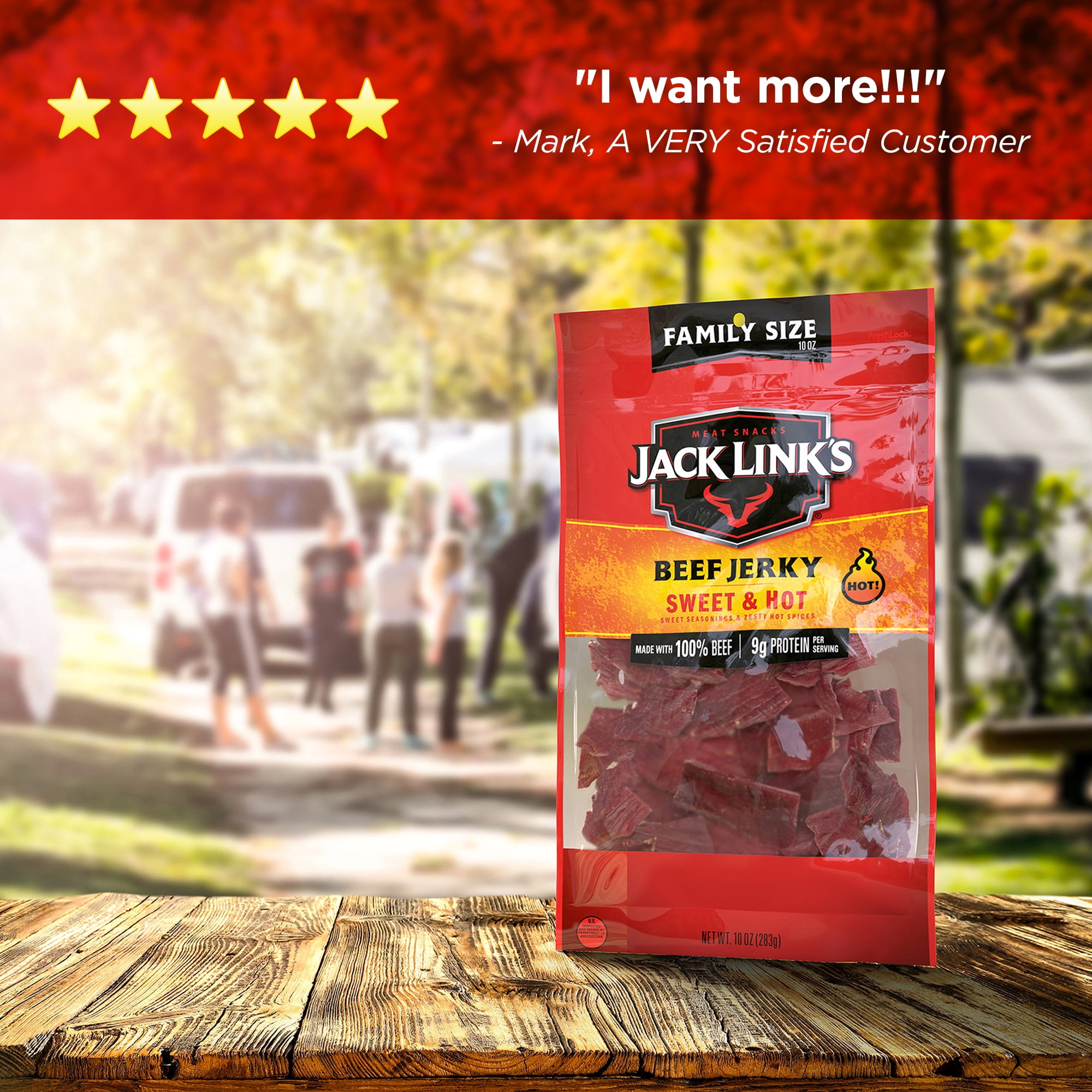 (8 pack) Jack Link's Sweet and Hot Beef Jerky, 10 Ounce