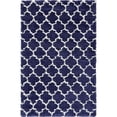 thumbnail image 1 of Unique Loom Rabat Shag Geometric Design Rug 5' x 8' Rectangle Navy Blue/Ivory, 1 of 2