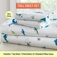 thumbnail image 3 of Wildkin Kids 100% Cotton Sheet Set for Boys and Girls - Full (Shark Attack Blue), 3 of 7