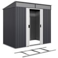 thumbnail image 1 of Outsunny 6.5'x4' Lockable Outdoor Storage Shed w/ Foundation Sliding Doors, 1 of 10
