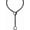 34", variant on Heart O Ring Slip Chain Necklace for Women,Punk Gothic Stainless Steel Love Cuban Long Chain for Women(24")
