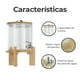 thumbnail image 3 of Vitrolero de Vidrio con Base de Madera y Tapa Hermetica - Dispensador de Agua con Llave de Acero Inoxidable Moderno 5 Litros GAON, 3 of 10