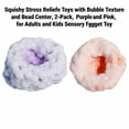 thumbnail image 3 of Squishy Relaxation Toys with Bubble Texture and Bead Center, 2-Pack, Purple and Pink, for Adults, Sensory Squeeze Toy, 3 of 3