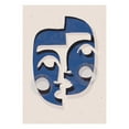 thumbnail image 2 of Treechild 24x32 White Modern Wood Framed Museum Art Print Titled - The Mask (Blue), 2 of 4