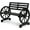 Black, variant on VINGLI 41" Rustic Wooden Wheel Bench Outdoor Bench, 2-Person Patio Bench Wagon Slatted Seat, Garden Benches for Outdoors 350lbs High Capacity, Weather Resistance