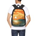 thumbnail image 4 of Balery Tropical Sunset Paradise Mochila para hombre y mujer - Tela Oxford 600D resistente - Gran capacidad, resistente al agua, ideal para la escuela, viajes y senderismo, 4 of 6