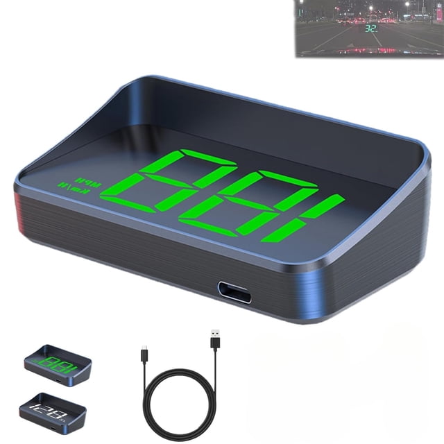 Velocímetro Digital GPS Universal para Auto con Plug & Play USB, Proyector de Parabrisas