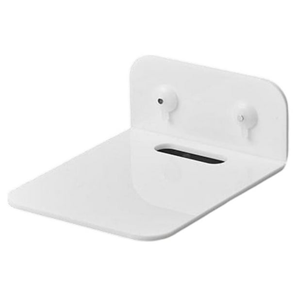 Yuarrent Soporte para enrutador montado en la pared, reproductor de DVD, caja de TV, almacenamiento, oficina, Hotel, sala de estar, estante Almacenamiento y organización del hogar Blanco L