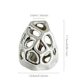 thumbnail image 3 of Loespoir Honeycomb Openwork Ceramic Flower Vase, Hollowed Decorative Vase For Living Room, Dinner Room, Bedroom, Office, Unique Design, Table Centerpiece(Silver), 3 of 6