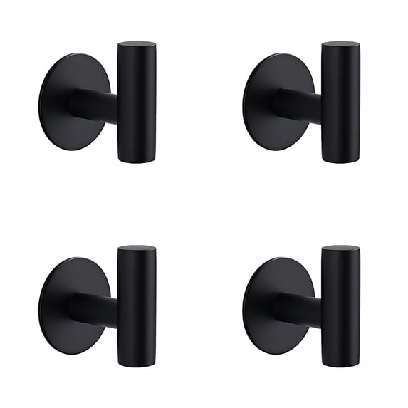 Free Punching Hook,Self Adhesive Hook,Metal Hook,Round Coat Hook,Rust-Proof Hook,Towel Hook,Wall Mounted Hook,for Bathroom Kitchen Bedroom Living Room,4pcs