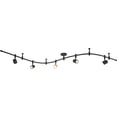 thumbnail image 4 of Catalina Lighting Flex Track 5-Light Dimmable LED Track Light with 8' Adjustable Track Rail Modern Light Fixture for Kitchen, Living Room, Bedroom, or Office, 3000K, Bronze, 4 of 10