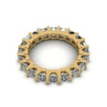 thumbnail image 3 of Natural 3.35Ct Princess Cut Diamond U-Bar Setting Women's Anniversary Wedding Eternity Band Ring Solid 10k Yellow Gold G-H I1, 3 of 3