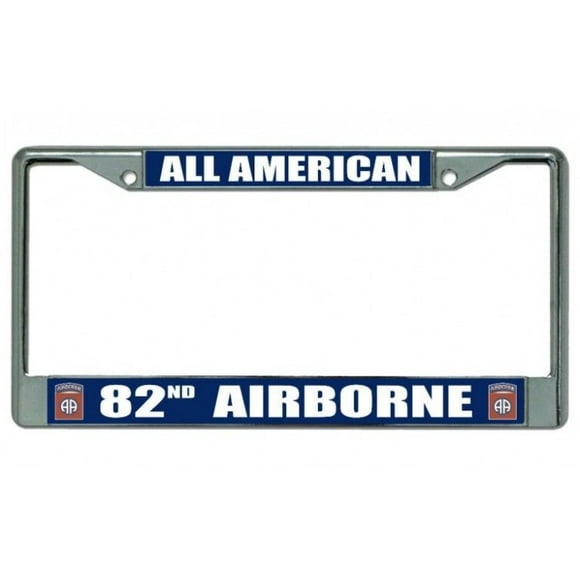 All American 82nd Airborne Chromé License Cadre de Plaque