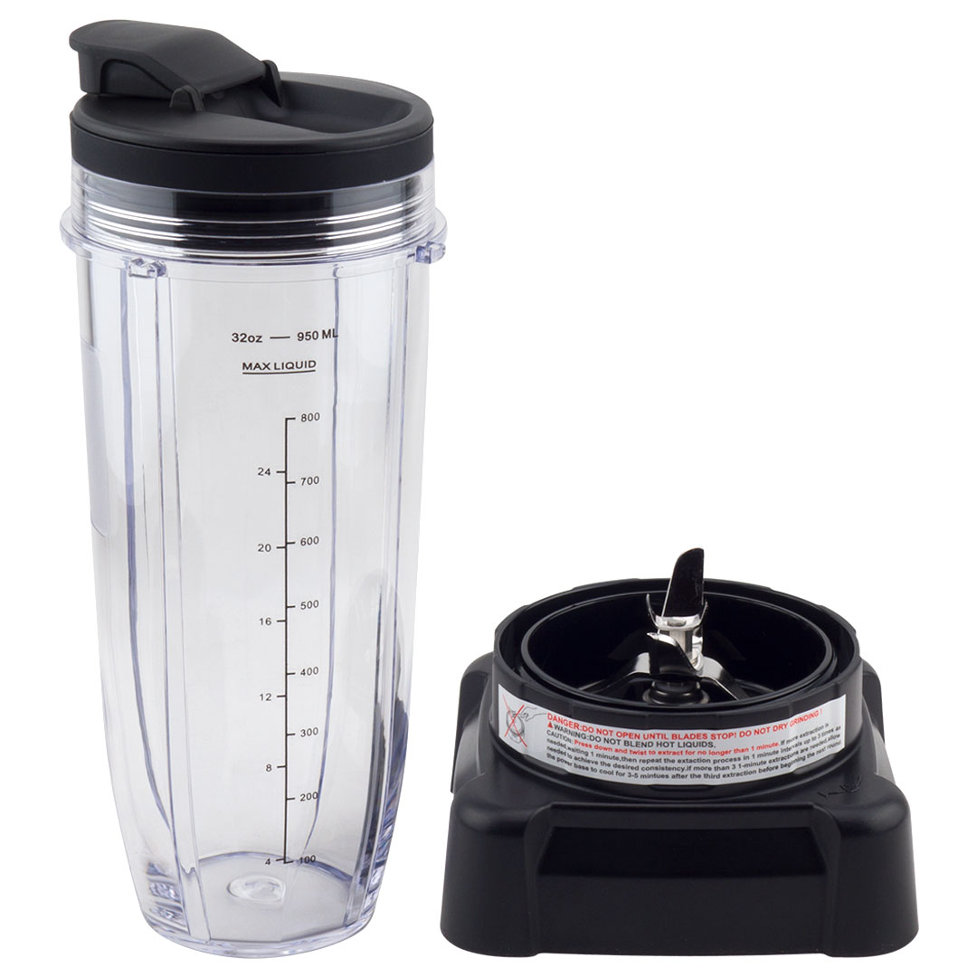 32 oz Cup with Spout Lid and Extractor Blade for Nutri Ninja BL700 BL701  BL701WM 1100 Watt - Walmart.com