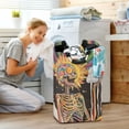 thumbnail image 5 of Yayeee Freestanding Laundry Hamper with Handle Collapsible Large Storage Basket for Clothes, Bright Skeleton, 5 of 7