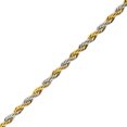 thumbnail image 3 of Stainless Steel 24 Inches Long 11 MM Wide Two Tone Rope Chain Necklace Gold Ion Plating with Lobster Claw Clasp for Men by Metro Jewelry, 3 of 5