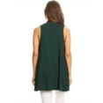 thumbnail image 4 of Women's Sleeveless Draped Open Front Cardigan Vest Made in USA, 4 of 4