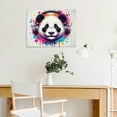 thumbnail image 5 of YILUYINQING Cute Panda Headphones Canvas Wall Art Prints Home Decor Ready To Hang 16x12in, 5 of 6