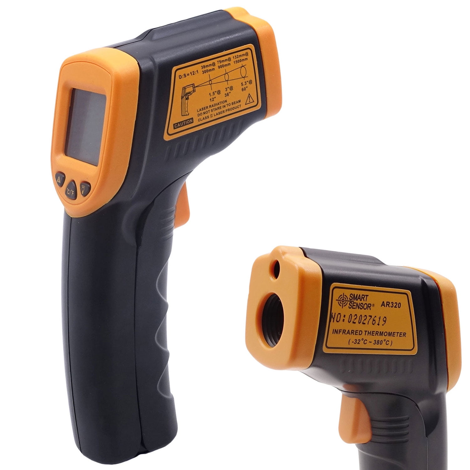 Digital Infrared Thermometer 380, No Touch Digital Laser