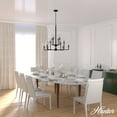 thumbnail image 3 of Hunter - Kerrison 12-light Natural Black Iron, Extra Large Chandelier, Dimmable, Candle Shaped, for Bedrooms, Kitchens, Dining, Living Rooms - 19530, 3 of 7