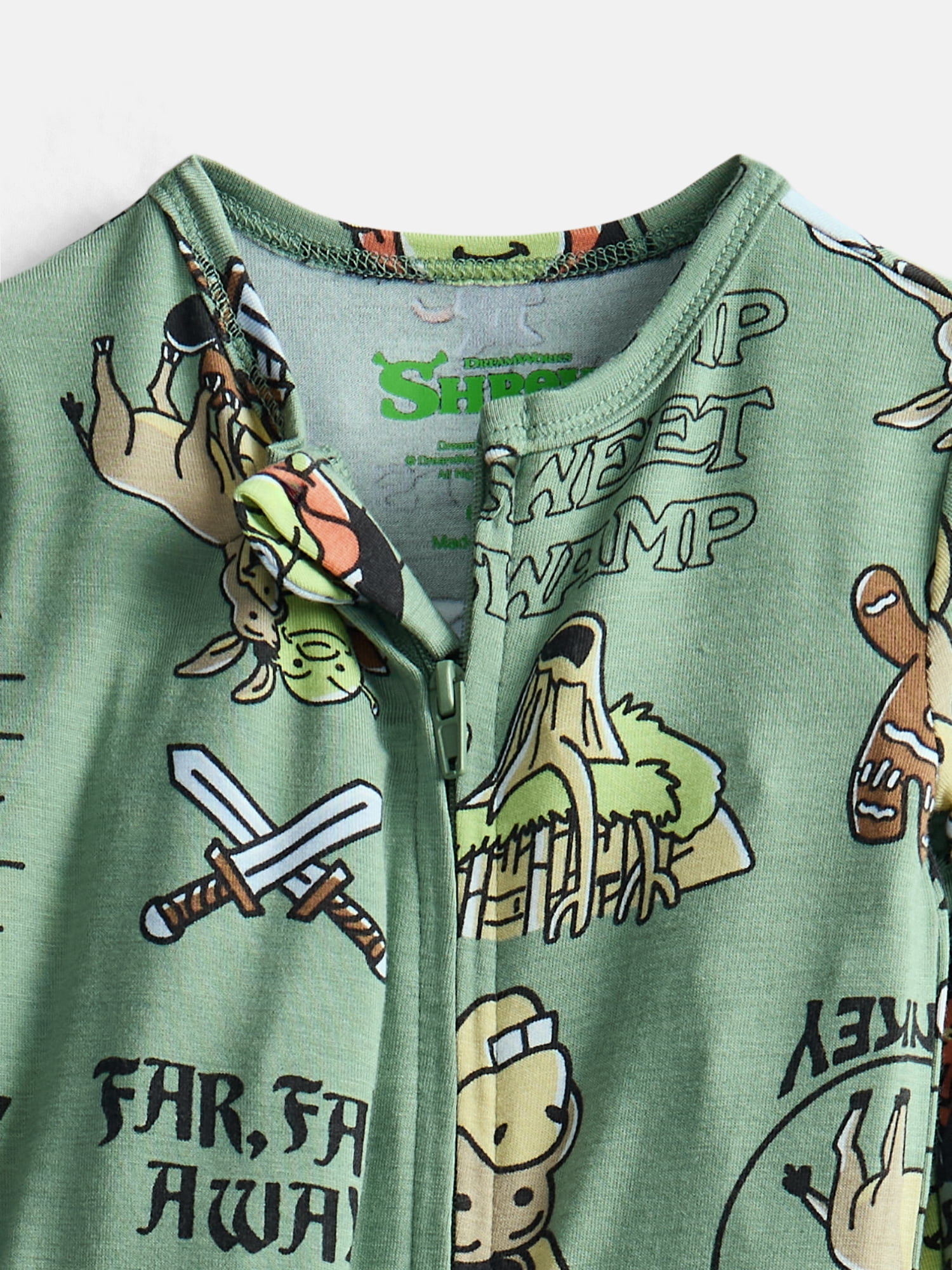 Shrek Baby Boys Sleep & Play Footed Pajamas, One Piece, Sizes NB-6/9M