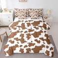 thumbnail image 1 of YST Burnt Sienna Cowhide Comforter Set, 7-Piece, Farmhouse Western, Twin, 1 of 5