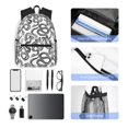 thumbnail image 6 of Haiem Hand Drawn Snake Lightweight Backpack for School, Classic Basic Water Resistant Casual Daypack for Travel with Bottle Side Pockets, 6 of 8