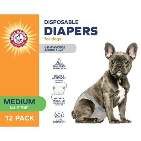 UPC: 0742797884066 | Arm & Hammer Female Dog Diapers  Medium 16.5 -21  Waist – 12 Pack