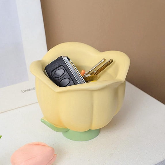 Storage Furnishings Desktop Decoration Flower Shaped Equipped with Pile Dots
