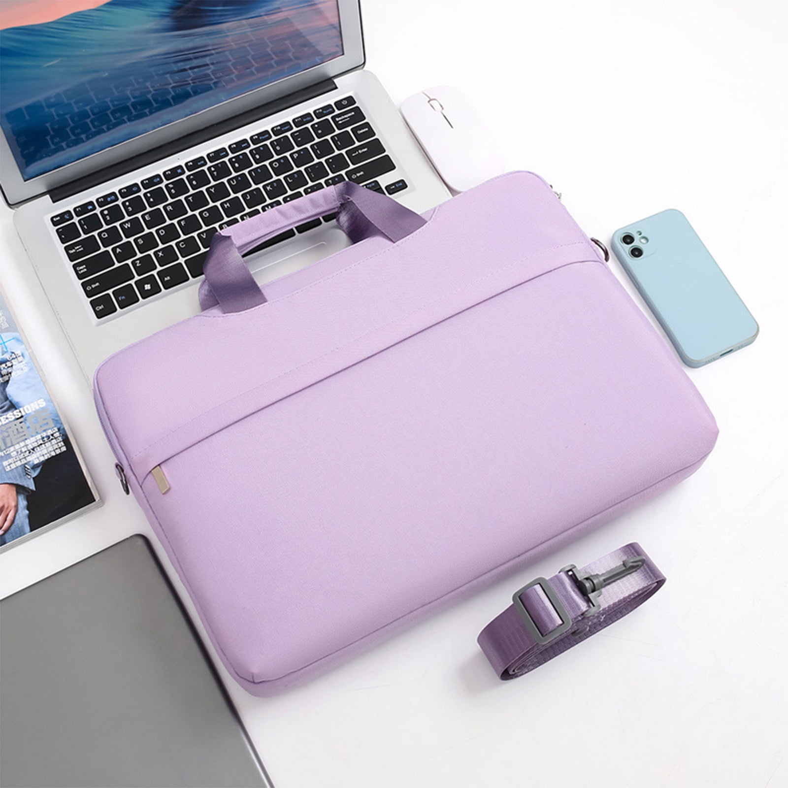 16 inch Laptop Computer PC Shoulder Bag Carrying Case,Water-Repellent Fabric Briefcase,Lightweight Toploader,Business Casual or School