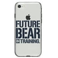 thumbnail image 1 of DistinctInk Clear Shockproof Hybrid Case for iPhone 7 8 SE (2020 Model) 4.7" Screen TPU Bumper Acrylic Back Tempered Glass Screen Protector - Future Bear in Training, 1 of 5